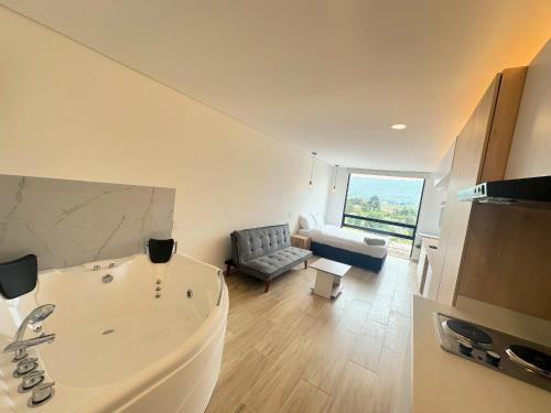 Chia Apartment | Apartaestudio con Jacuzzi privado y vista a las montanas!