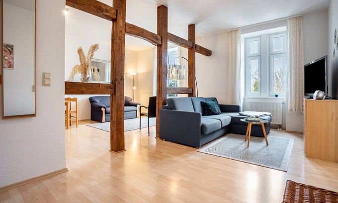 Muritz Apartment | Apartment 'Burgherr 10' in a hotel with Shared Garden, Balcony and Wi-Fi