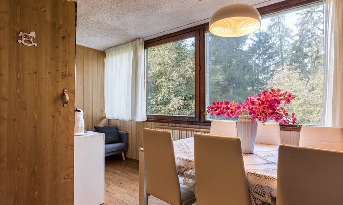 Marilleva Apartment | Apartment 'Volpi' with Mountain View and Shared Terrace