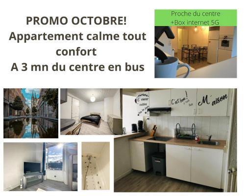 Voiron Apartment | Appart chartreux baignoire massante ,à 3 minutes du centre en bus! 2 étoiles Atout France