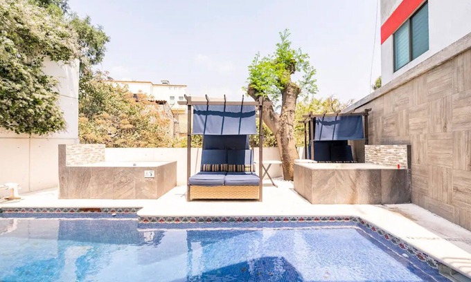 Cuernavaca Condo | Art & Design Loft, 2 PRIVATE JACUZZIS, POOL, TERRACE AND GRILL!