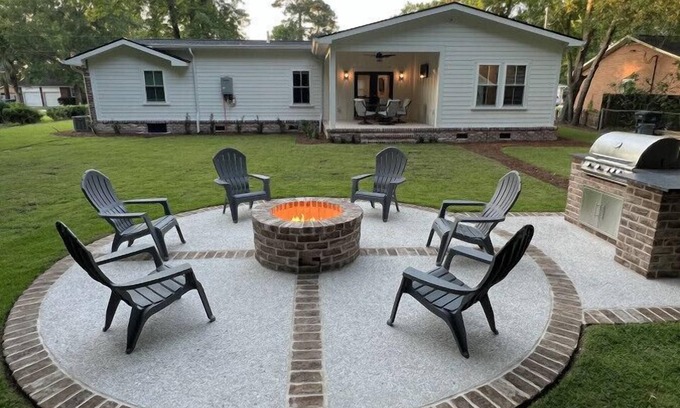 West Ashley House | Backyard Oasis with Fire Pit