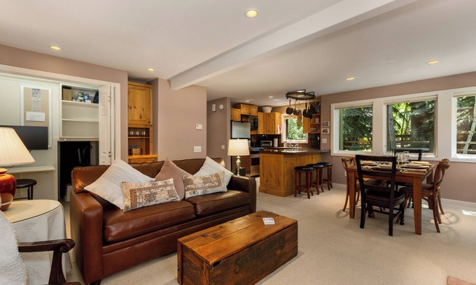 Warm Springs Condo | Baldy Basecamp at Sun Valley - walk to ski, 3 hot tubs, swimming pool in summer