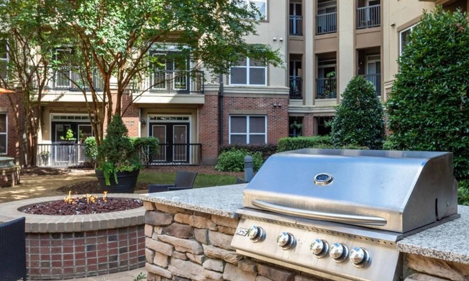 Cary Apartment | Barsala l Trendy 1BD Escape: Full Kitchen & Scenic Views