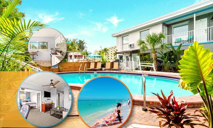 Treasure Island Hotel | 🐚BBR #10, Steps to the Beach, HTD Pool, Lrg Rm w/Living Rm, Kitchen & 4 Beds!