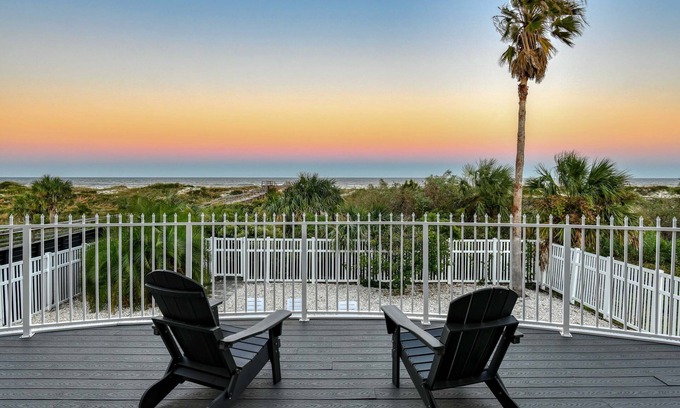 Butler Beach House | Beach Escape | Oceanfront Beach House with Pool, Mini Golf, Beach Access + Pickl