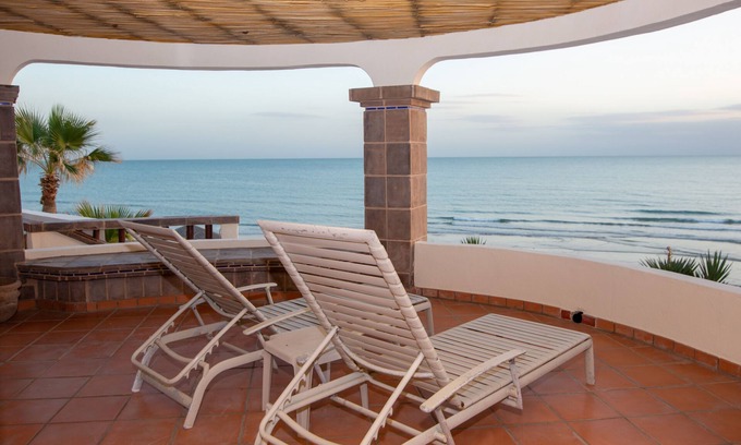 Las Conchas House | Beach Front Luxury Living & Spectacular Deck with heated Spa