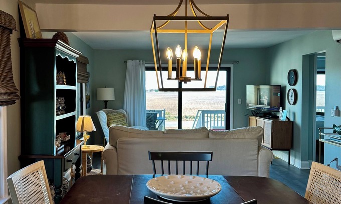 Oceanmarsh Subdivision Condo | Beach Thyme! Marsh Views Short Walk to Beach and Pools - Double Decks