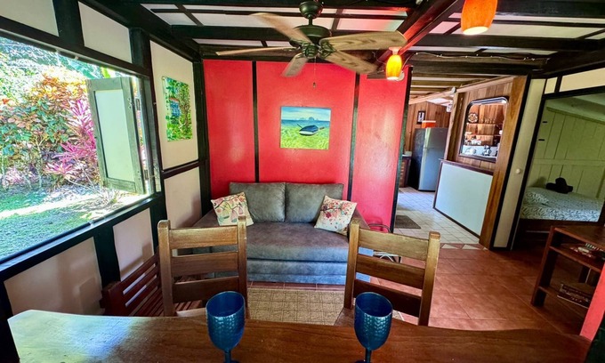 Cahuita House | Beach villa w/fiber optic internet- Steps to beach with garden full of wildlife!