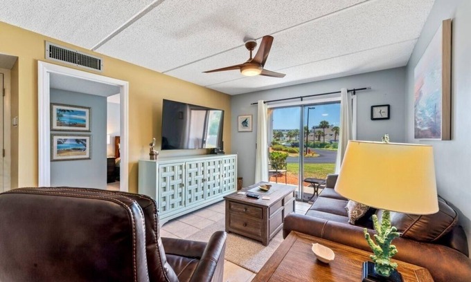St. Augustine Beach Condo | Beachside Retreat-Courtyard Villa~Beachside by RedAwning