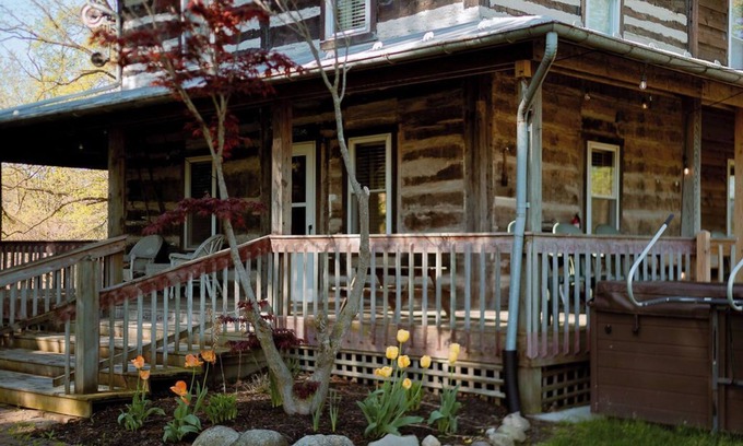 Goshen Cabin | Beautiful and Historic Log Cabin: cozy, quiet, huge hot tub! Quiet getaway!