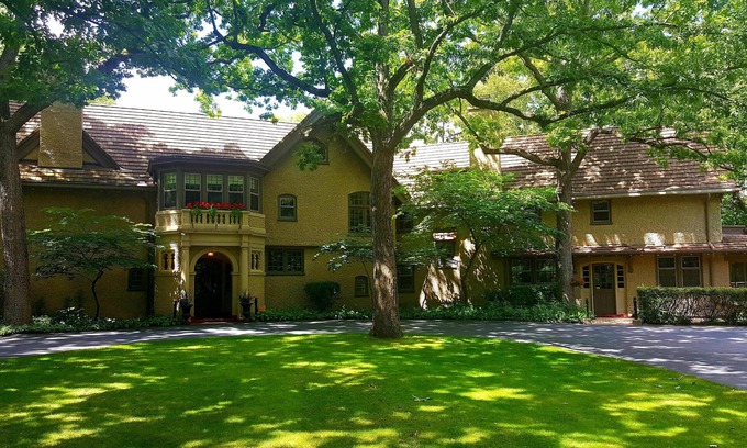 Oconomowoc House | Beautiful Historic Tudor Mansion with sandy Private Beach