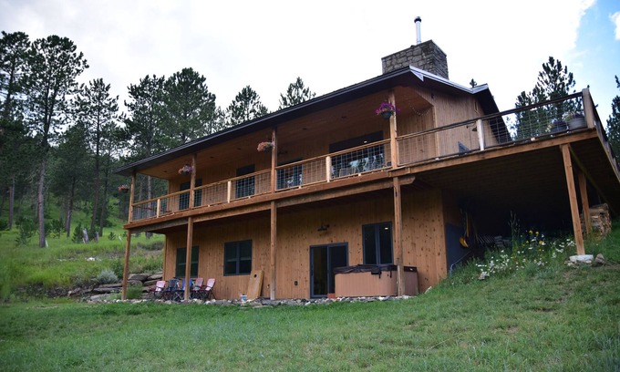 Custer House | Beautiful home, amazing views, 40 acres, French Creek meandering through valley
