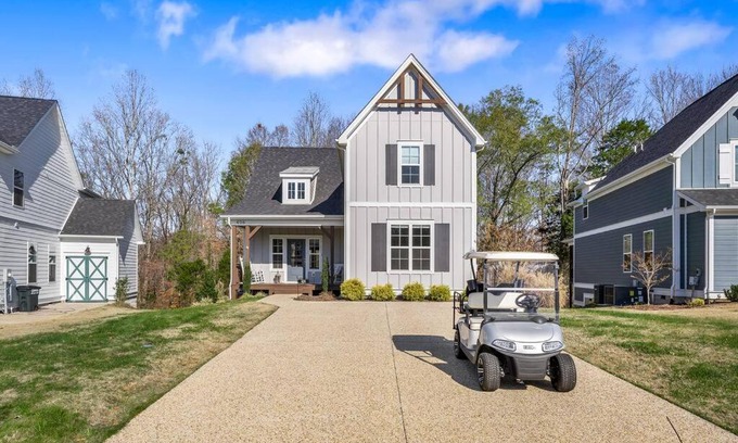 Tullahoma House | Beautiful Home with Lake and Marina Access, Firepit, Golf Cart Included