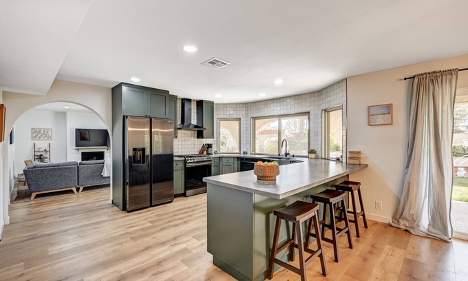 Paradise Villa | Beautiful + Modern Hacienda w/Resort Style Yard, Heated Pool, Views, Near Strip