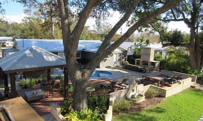 Satsuma House | Beautiful Oasis on the Creek with Pool; 2 houses and backyard paradise