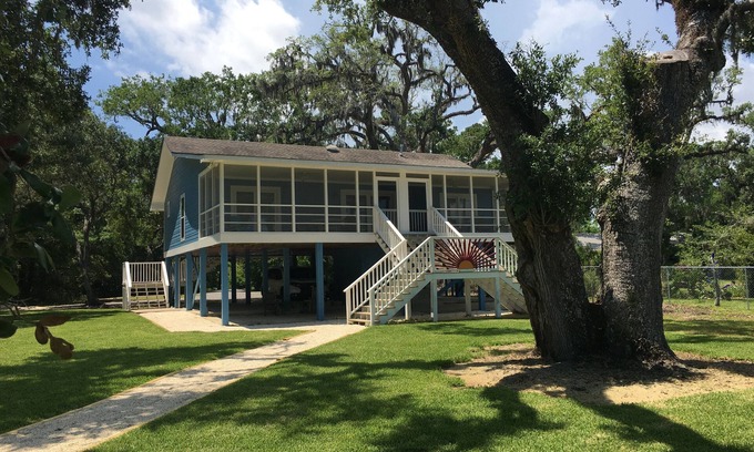 Bon Secour House | Beautiful , private Bon Secour riverfront home with spacious screened porch