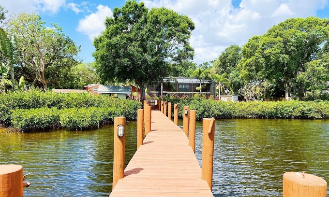 Bradenton House | Beautiful Waterfront Home with Pool, Game Room, and Fire Pit