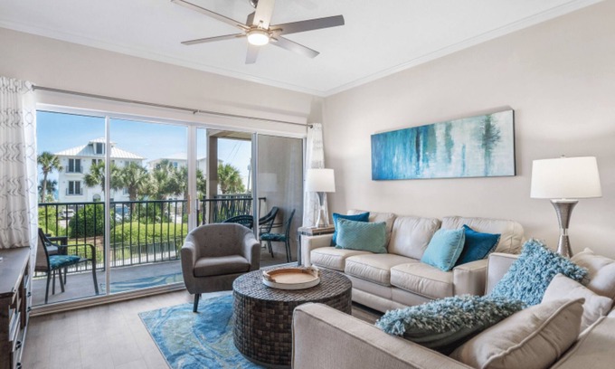 Frangista Beach Condo | Beautifully remodeled condo with 3 minute walk to private, deeded beach!