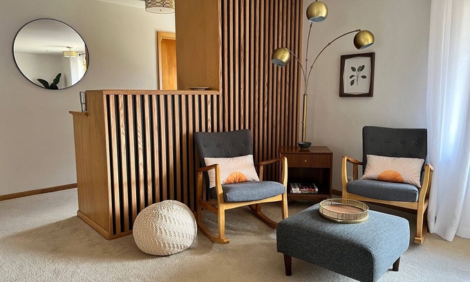 Lake Mills House | Beautifully styled, Mid Century Modern, family friendly Lake Mills House!