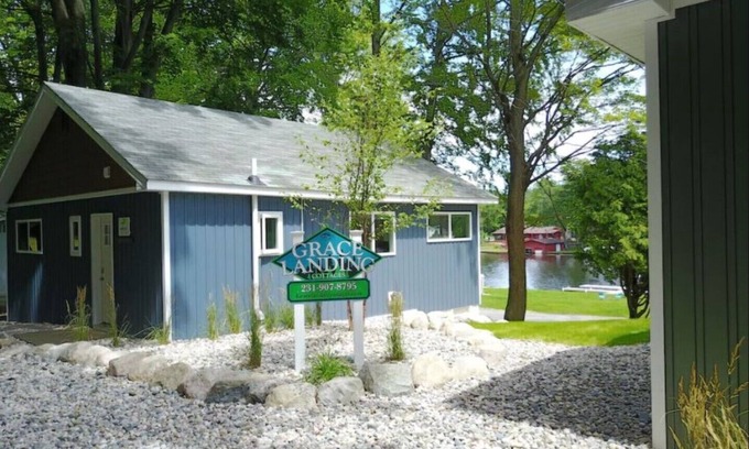 Ludington Cottage | BEECH - Grace Landing Cottages With Stunning Sunsets Over Hamlin Lake