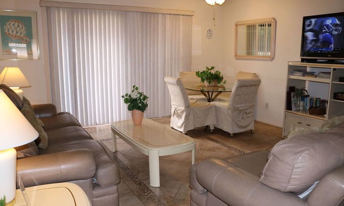 Palm Desert Condo | BEST LOCATION: ON 13TH TEE NEXT TO Pool -Tennis ,Golf ,Bocce, Pickleball