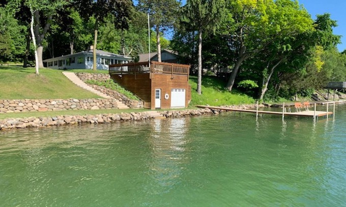 West Bend House | Big Cedar Lake, 125 feet of sandy frontage, beautiful shore, sunsets, spacious