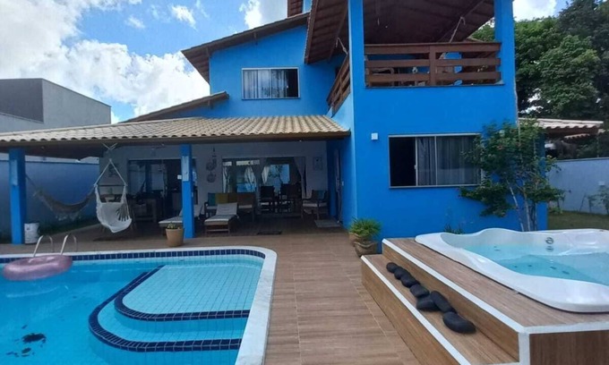 Arraial d'Ajuda House | Big house with 4 bedrooms, 4 1/2 bath, barbecue area,. Pool, Jacuzzi and parking