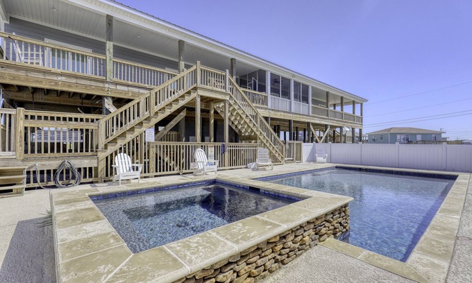 Dauphin Island House | Blessed at the Beach - Gulf View, Heated Pool and Jacuzzi.