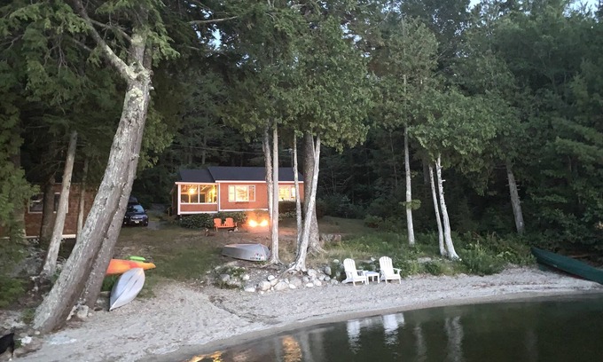 Lakewood Cottage | Boating, fishing, and swimming on Green Lake! Your own private beach near Acadia