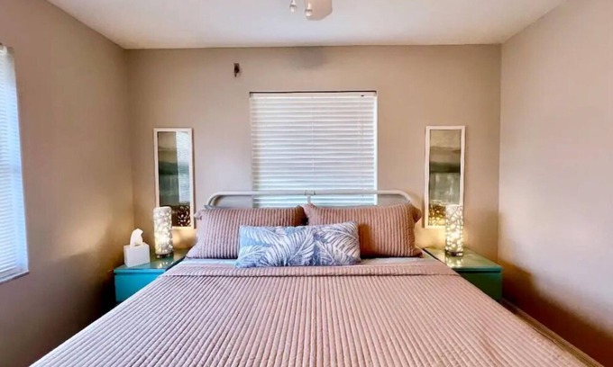 Indian Rocks Beach House | Boho Beach Getaway! Hot Tub, King Bed, Games & Family Fun—Steps to Sand-Sleeps 8