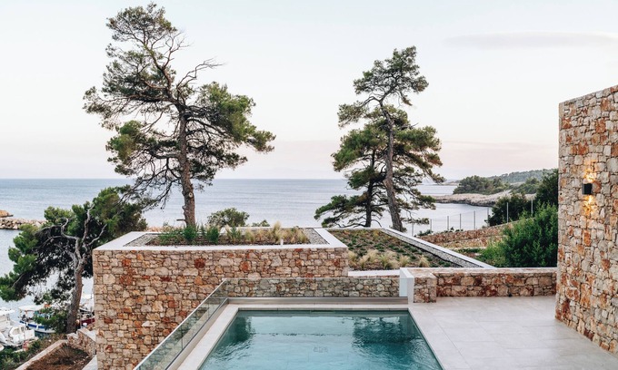 Votsi Villa | Boutique villa with private pool in Alonissos island, Greece. Mesmeric sea view.