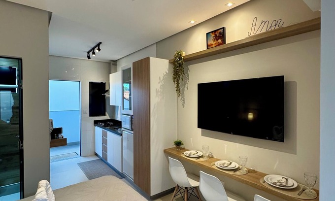 Jardim Palmeiras Apartment | Cozy studio | exclusive garage and balcony