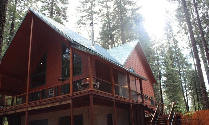 Shingletown Ski Chalet | Breathtaking A-Frame Chalet Cabin in the woods of Lake McCumber
