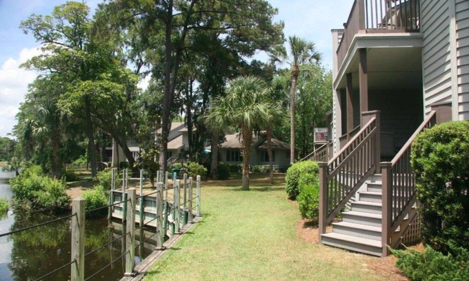 Shipyard Plantation Condo | Brigantine Quarters First Floor Secluded Condo; Short Private Walk To Beach!