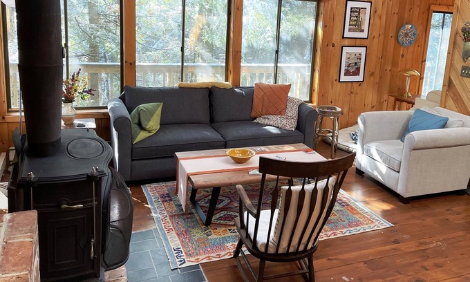 Sandisfield House | Brookside Hideaway: Charming, cozy, 4 Bedroom home in wooded vacation community