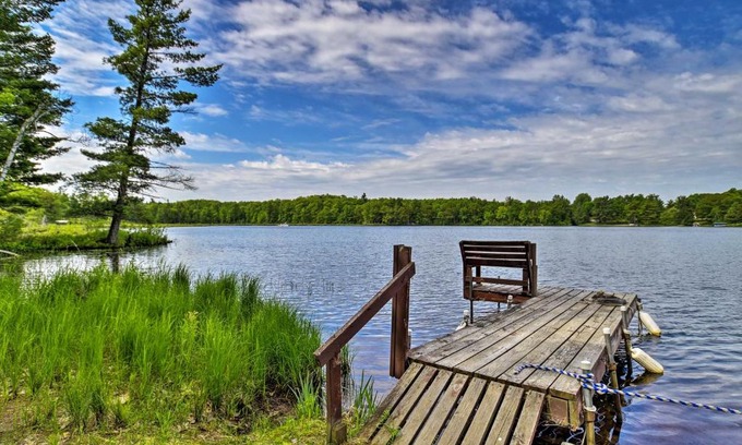 Hayward House | Burns Lake Cabin with Dock, Fire Pit, Rowboat and More