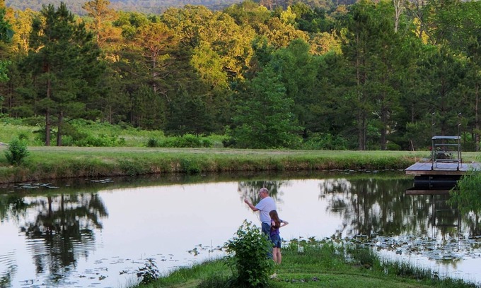 Oden Cabin | Cabin in Ouachita mountains with hot tub and great views!