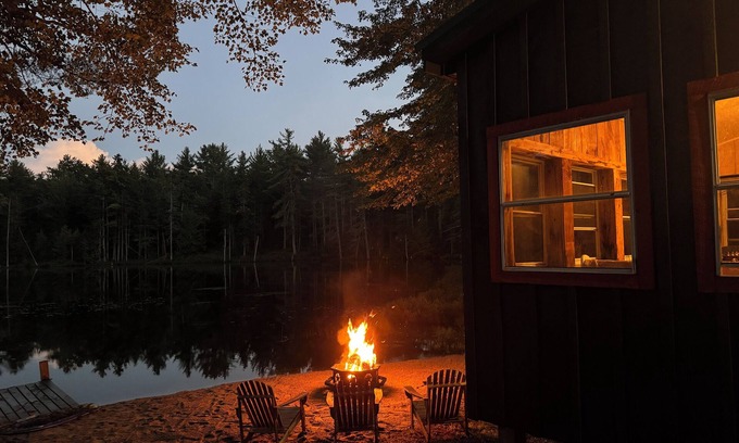 Hill Cabin | Cabin on a private lake + RV hookup. Surrounded by trails, lakes, and wildlifen
