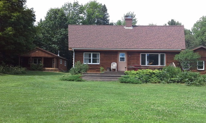 Exeter Cabin | Cabin Rental in scenic Maine woods with hiking trails, firepit, horseback riding