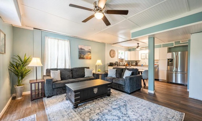 Woodstock Apartment | Cabin Style With Patio Seating & Charcoal Grill