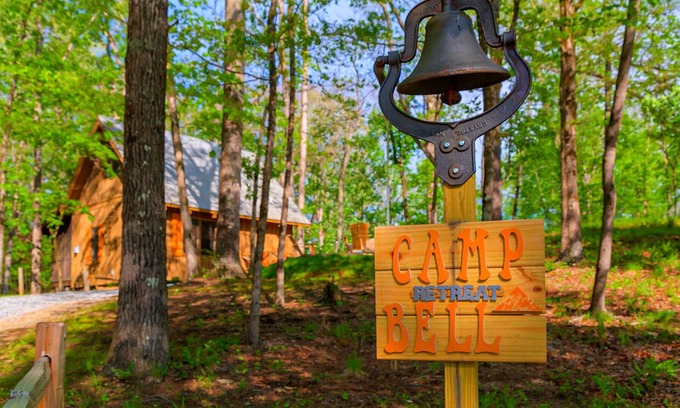 Demorest Cabin | Camp Bell at Twin Rivers - Peaceful Cabin w/Firepit & Outdoor Movie Projector!