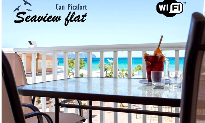 Can Picafort Apartment | Can Picafort apartment first line. 6 pers. WIFI. A/C Terrace facing the sea. 75m2