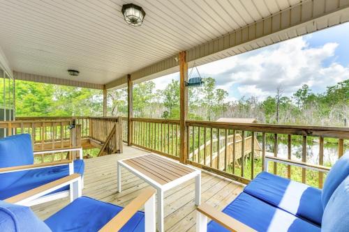 Shoreline Park House | Canal-Front Abode with Private Dock in Bay St Louis