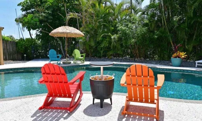 Bayshore Gardens House | CANAL FRONT! Bring or rent a boat, near AMI/IMG + HEATED POOL