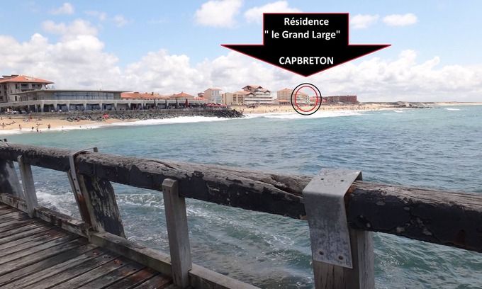 Capbreton Apartment | Capbreton "Gold Triangle" Sea front, Spacious Apartment of 75 m² with 3 bedrooms opening on the terrace of 180 m²