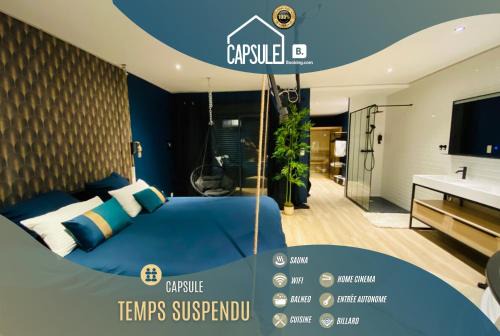 Valenciennes Apartment | Capsule Temps suspendu - balnéo, home cinema & billard