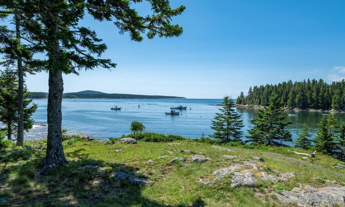 Winter Harbor House | Captain Guptill's House private beach, spectacular ocean views.