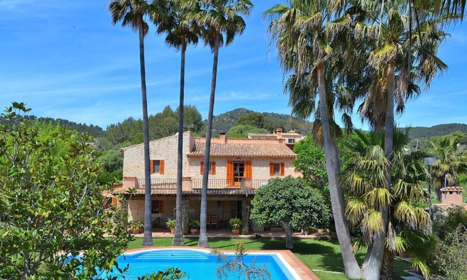 Binissalem Villa | Casa Binissagar II 106 luxurious villa with private pool, sauna, jacuzzi, children's playground and barbecue area