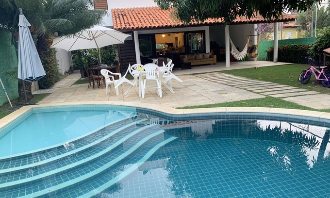 Pontal de Serrambi House | Casa com 4 Suítes, Piscina no Melhor Trecho de Ponta de Serrambi